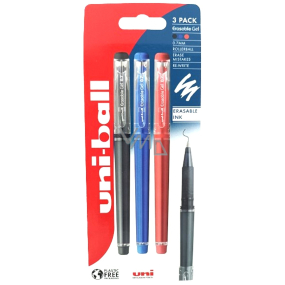 Uni Mitsubishi Gummierter Stift mit Kappe 0,7 mm Mischfarben 3 Stück