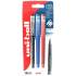Uni Mitsubishi Gummierter Stift mit Kappe 0,7 mm Mischfarben 3 Stück