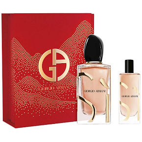 Giorgio Armani Sí Intense parfémovaná voda 100 ml + parfémovaná voda 15 ml, dárková sada pro ženy