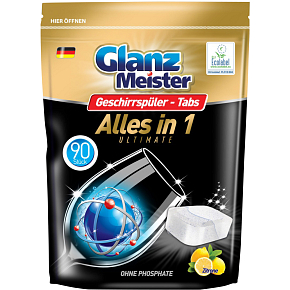 Glanz Meister Geschirrspültabs All in 1 – 90 Stück