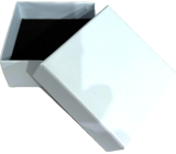 Krabička texturovaný papír s houbičkou na šperky světle modrá 7 x 7 x 3,5 cm