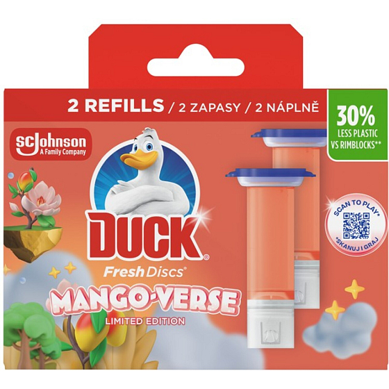 Duck WC Block Fresh Discs Mango Vers, 2x 36 ml