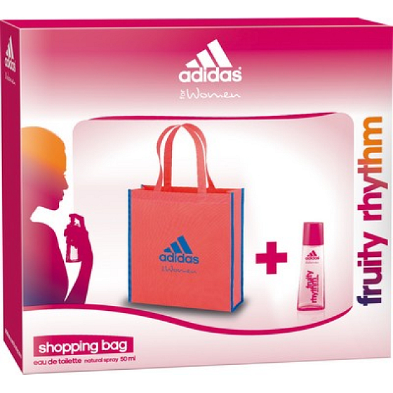 Adidas Fruchtiger Rhythmus Eau de Toilette 50 ml + Beutel, Geschenkset für Frauen