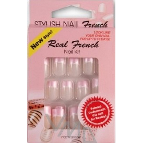 Style Ish Nail Echt French Künstliche Nägel für French Manicure 24 Stück