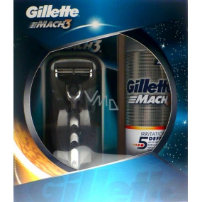 Gillette Mach3 Rasierer + Ersatzkopf 1 Stück + Rasierschaum 250 ml, Kosmetikset, für Männer