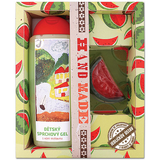 Bohemia Gifts Wassermelonenduschgel 300 ml + handgemachte Wassermelonenseife 70 g, Kosmetikset
