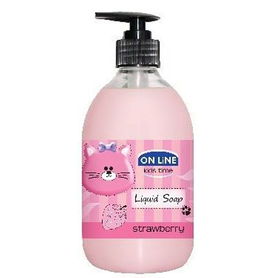 On Line Kids Time Erdbeer-Flüssigseife für Kinder 500 ml