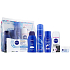 Nivea Reiseset für Damen Duschgel 50 ml + Pflegecreme 50 ml + Antitranspirant Invisible 100 ml + Haarspray 75 ml + Haarmilchshampoo 50 ml + Tücher 7 Stück, Kosmetikset