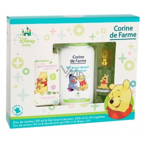 Corine de Farme Winnie the Pooh parfümiertes Wasser für Kinder 50 ml + Duschgel 250 ml + Feuchttücher 25 Stück, Geschenkset
