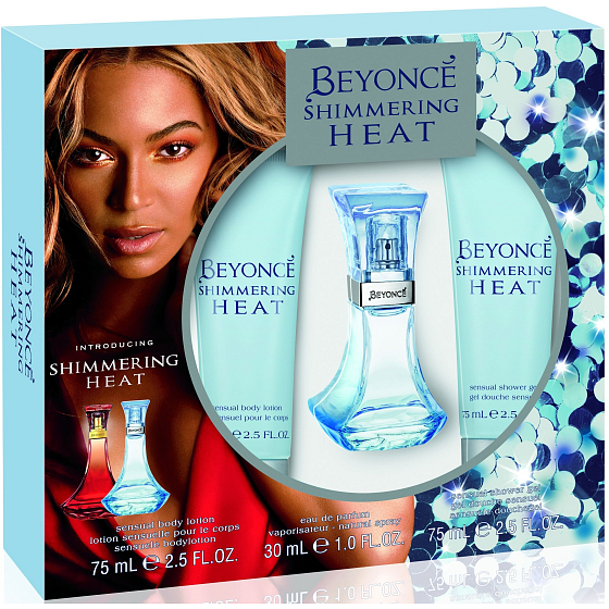 Beyoncé Shimmering Heat parfümiertes Wasser für Frauen 30 ml + Duschgel 75 ml + Körperlotion 75 ml, Kosmetikset