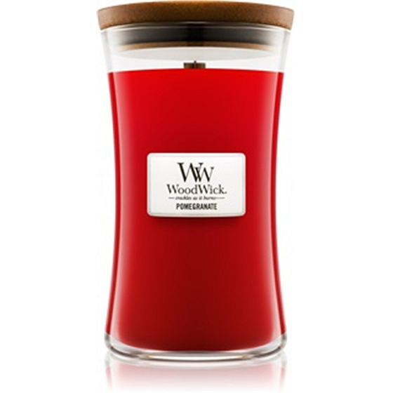 WoodWick Granatapfel - Granatapfel-Duftkerze mit Holzdocht und Glasdeckel groß 609,5 g