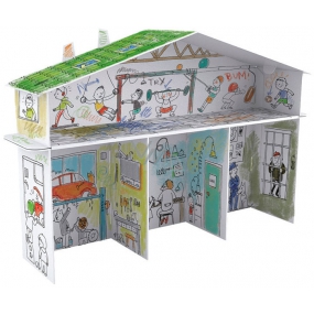 Monumi House XXL für Jungen Puzzle für Kinder ab 5 Jahren Größe 67,5 x 52,2 x 18 cm