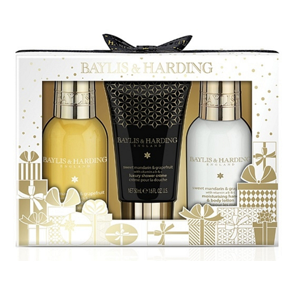 Baylis & Harding Mandarin und Grapefruit flüssige Körperseife 100 ml + Körper- und Handlotion 100 ml + Duschcreme 50 ml, Kosmetikset