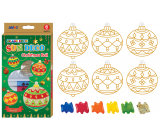 Amos Colors for Glass Weihnachtsset mit 6 Farben, 10,5 ml + 6 Glaskolben