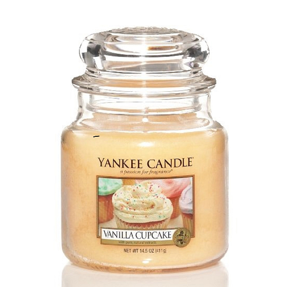 Yankee Candle Vanilla Cupcake - Vanille Cupcake Duftkerze Classic Medium Glass 411 g