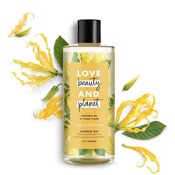 Love Beauty & Planet Ylang Ylang und Kokosöl feuchtigkeitsspendendes sanftes Duschgel 500 ml