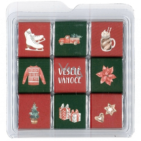 Nekupto Schokoladenpuzzle Weihnachtsschlittschuhe 11 x 11,5 x 0,7 cm, 9 x 5 g