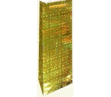 Nekupto Geschenk Papiertüte für Flasche 33 x 10 x 9 cm Gold holographisch 110 01 THLH