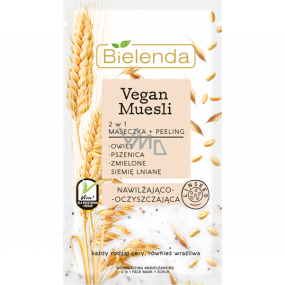 Bielenda Vegan Müsli Weizen + Hafer + Leinsamen 2in1 Feuchtigkeitsmaske und Peeling 8 g
