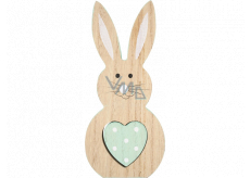 Hölzerner Hase mit Minzherz 16 cm