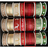 Nekupto Fabric Weihnachtsband Rot mit goldenen Fäden 40 mm x 2 m