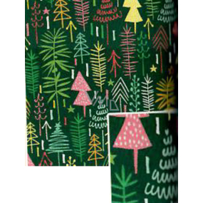 Nekupto Weihnachtsgeschenkpapier 70 x 500 cm Grün gefärbte Bäume