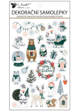 Pop up Weihnachtsaufkleber Winter 14,5 x 25 cm
