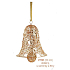 Wire Bell, Gold mit Steinen und Pailletten hängen 30 cm