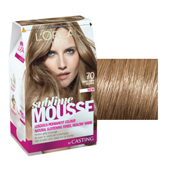 Loreal Paris Sublime Mousse Haarfarbe 70 rechts hellstes Braun