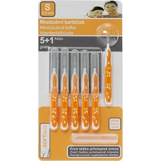 Soft Dent Interdentalbürste gerade Mit 0,5 mm 6 Stück