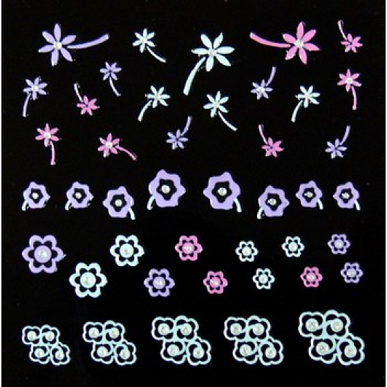 Absolute Cosmetics Nail Art selbstklebende Nagelaufkleber GS19 1 Blatt
