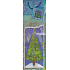 Alvarak Geschenk Papiertüte für Flasche 33 x 10,5 x 9 cm blau mit Baum 1 Stück