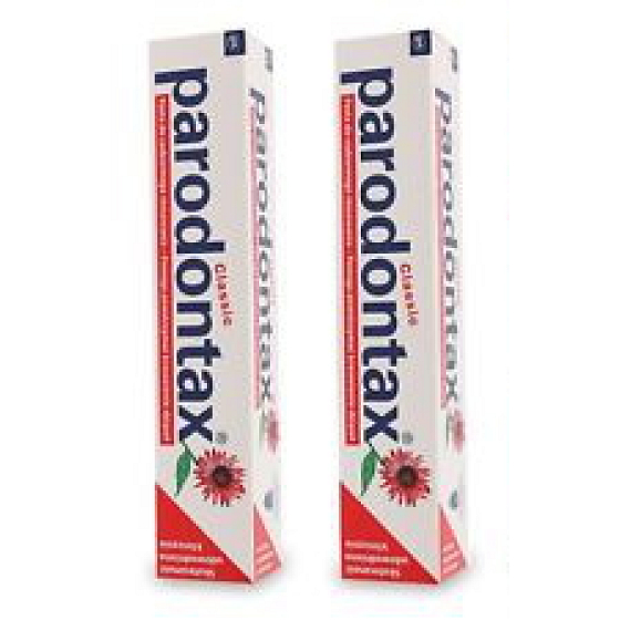 Parodontax Classic Zahnpasta gegen Zahnfleischbluten ohne Fluorid 2 x 75 ml, Duopack