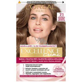 Loreal Paris Excellence Creme Haarfarbe 7.1 Blonde Esche