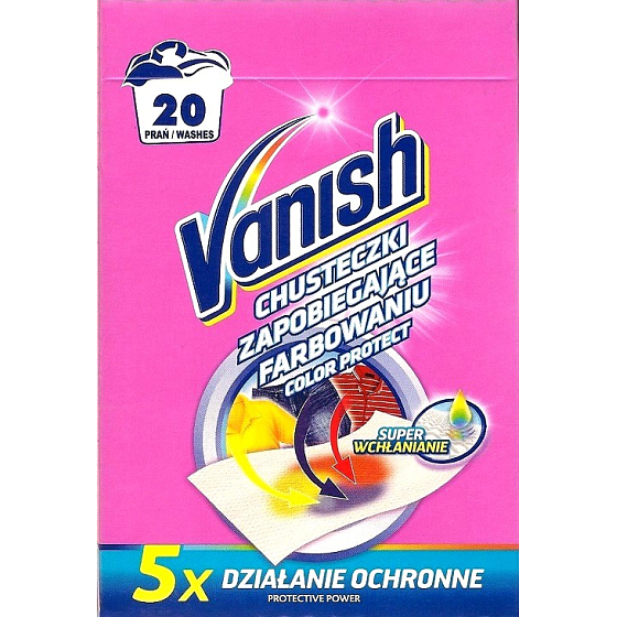 Vanish Color Protect Tücher gegen Verfärbung der Wäsche 20 Stück