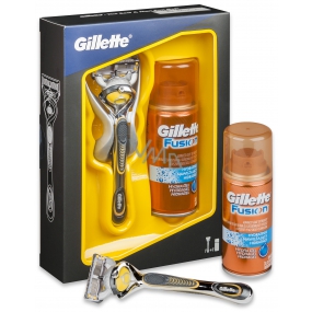 Gillette Fusion Proshield Rasierer + Ersatzkopf 1 Stück + Rasiergel 75 ml, Kosmetikset, für Männer