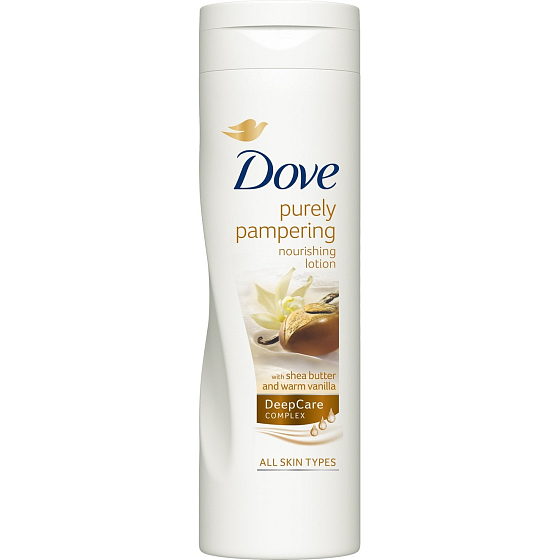 Dove Purly Pampering Sheabutter und Vanille-Bodylotion für alle Hauttypen 250 ml