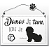 Nekupto Pets Holzschild Malteser 155 x 98 x 5 mm