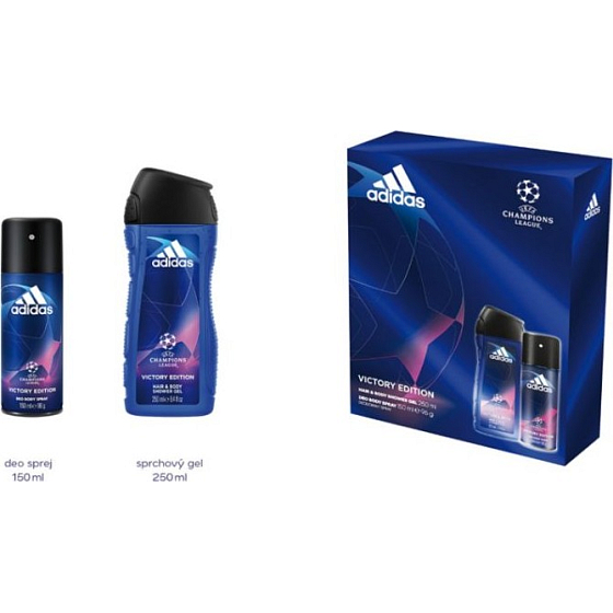 Adidas UEFA Champions League Victory Edition Deodorant Spray für Männer 150 ml + Duschgel 250 ml, Kosmetikset