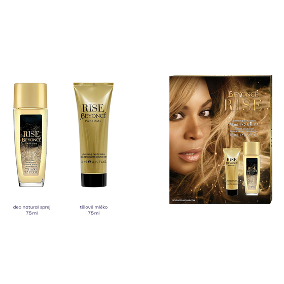Beyoncé Rise parfümiertes Deodorantglas 75 ml + Körperlotion 75 ml Geschenkset für Frauen