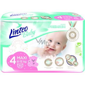 Linteo Baby Premium Maxi Windeln für Kinder 8 bis 15 kg, 50 Stk
