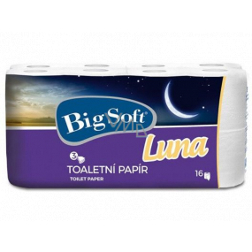 Big Soft Luna Toilettenpapier weiß 3-lagig 160 Stück 16 Stück