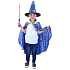 Rappa Halloween Kostüm Zauberumhang mit blauem Hut für Kinder, 3-8 Jahre