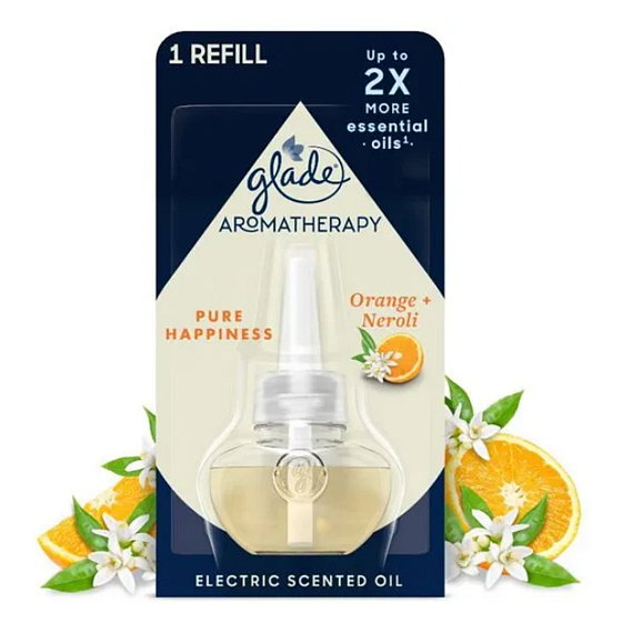 Glade Aromatherapy Electric Scented Oil Pure Happiness Orange + Neroli flüssige Nachfüllung für elektrische Lufterfrischer 20 ml