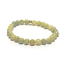 Jaspis gelb-grünes Armband elastischer Naturstein, Kugel 6 mm / 16 - 17 cm, Stein der positiven Energie