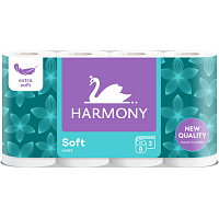 Harmony Soft 3-lagiges Toilettenpapier, 8 Rollen, 17,5 m Rolle