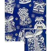 Nekupto Weihnachtsgeschenkpapier 70 x 200 cm Blau, weiß Geschenke