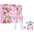 Versace Bright Crystal Eau de Toilette 90 ml + Körperlotion 100 ml + Duschgel 100 ml + Eau de Toilette 5 ml Miniatur, Geschenkset für Frauen