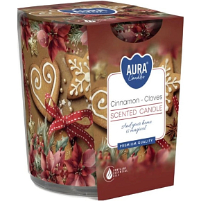 Aura Duftkerze im Glas Zimt mit Nelken, 100 g