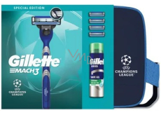 Gillette sada holicí strojek + 4 hlavice, taška a gel na holení 200 ml